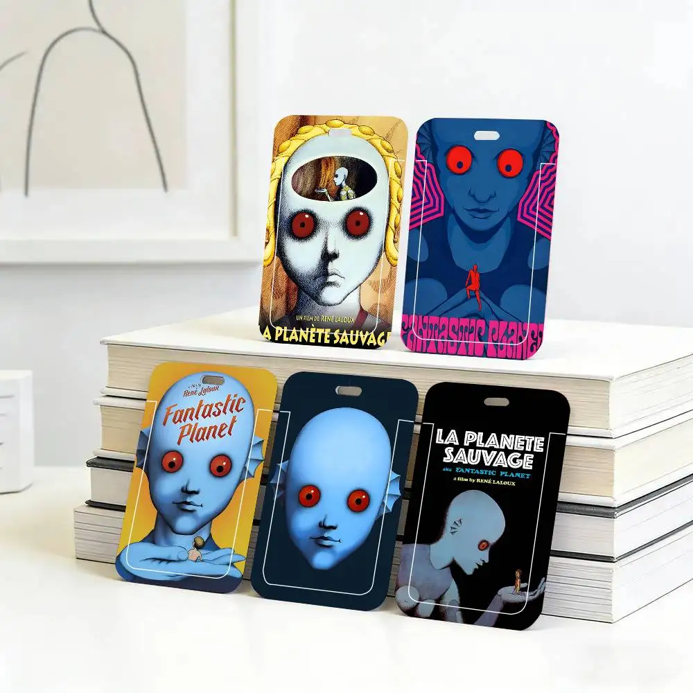 1pc Classic Science Fiction Movies Fantastic Planet La ID Card Sleeve School Card Access ID Card Protective Sleeve Easy Push