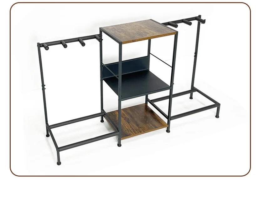 

Hooqu Guitar Stand Rack With 6 Guitar Holders For Acoustic And 3-tiers Storage Shelf For Guitar Amp Picks Accessories