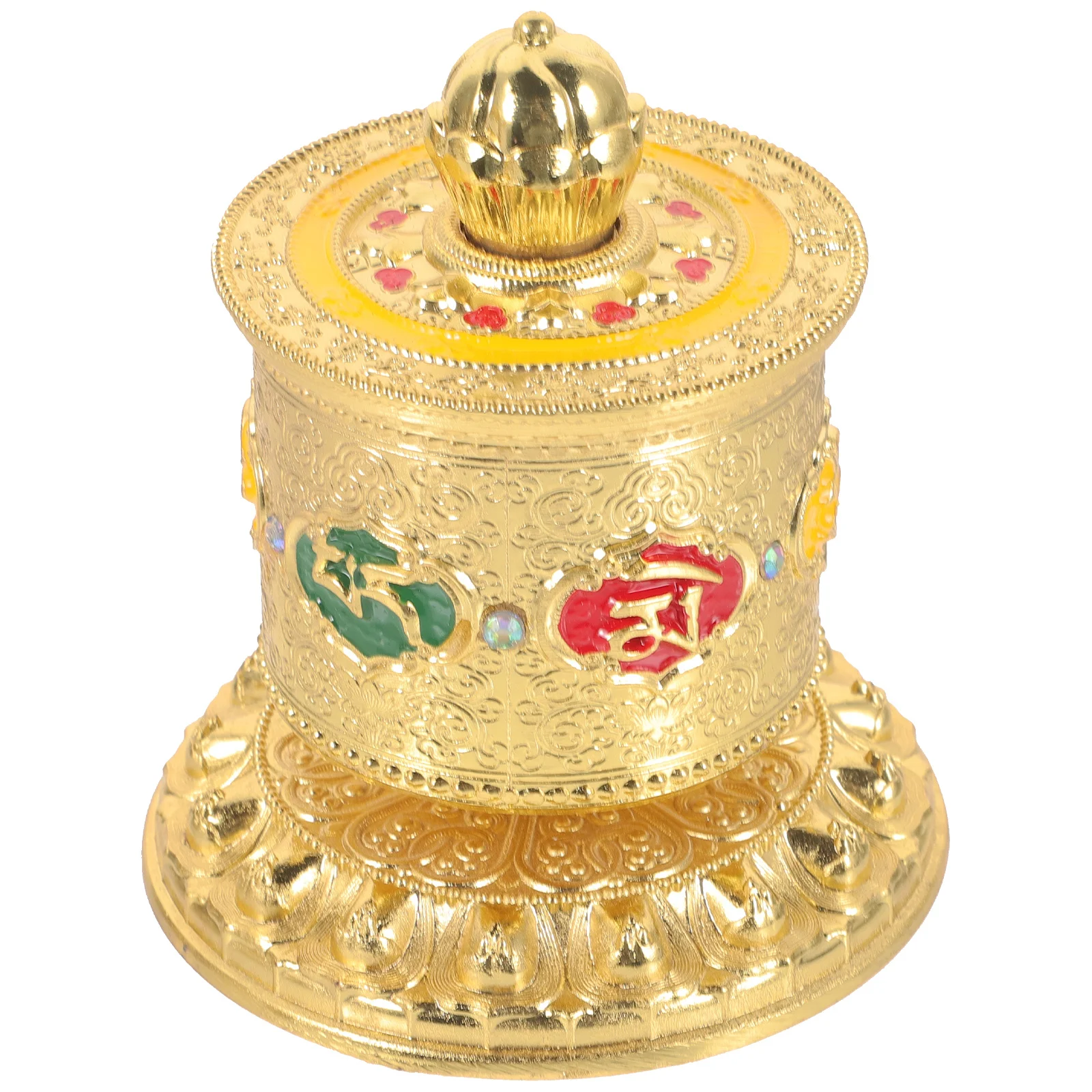 

Prayer Wheel Decoration for Car Home Interior Tibetan Prayer Wheel Ornament Elegant Buddhist Design Household Spiritual Decor