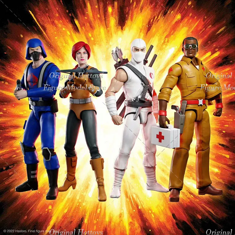 SUPER7 GIJOE 1/12 Soldier Special Forces 3-Wave Red Hair Snake Warrior White Ghost Savior Doctor Full Set 6'' Action Figure Toys