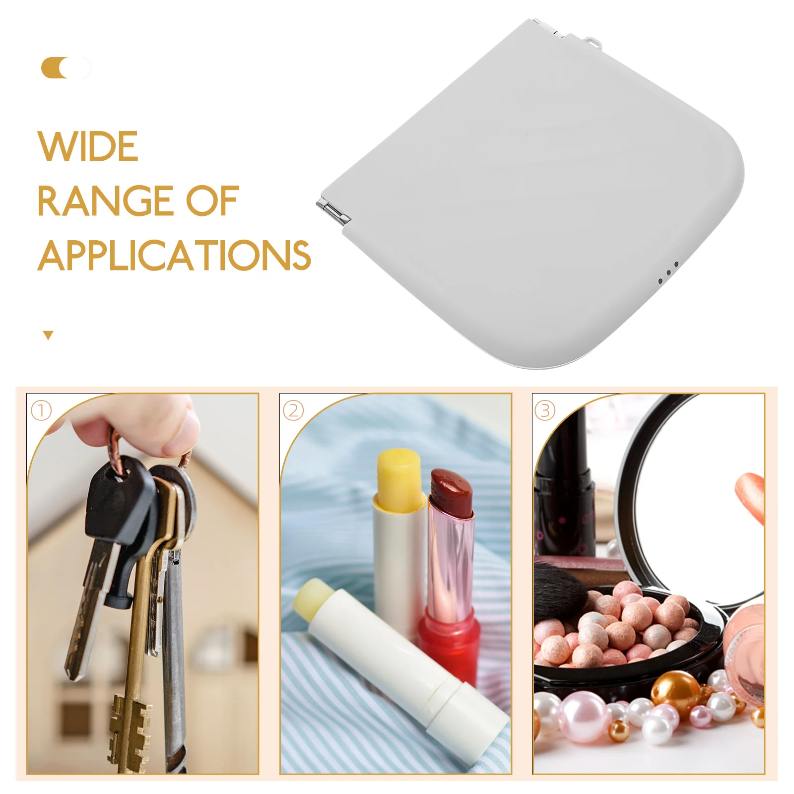 1 小さな化粧小さな化粧バッグバッググレー色の口紅財布オーガナイザーポータブルポーチ旅行屋外収納