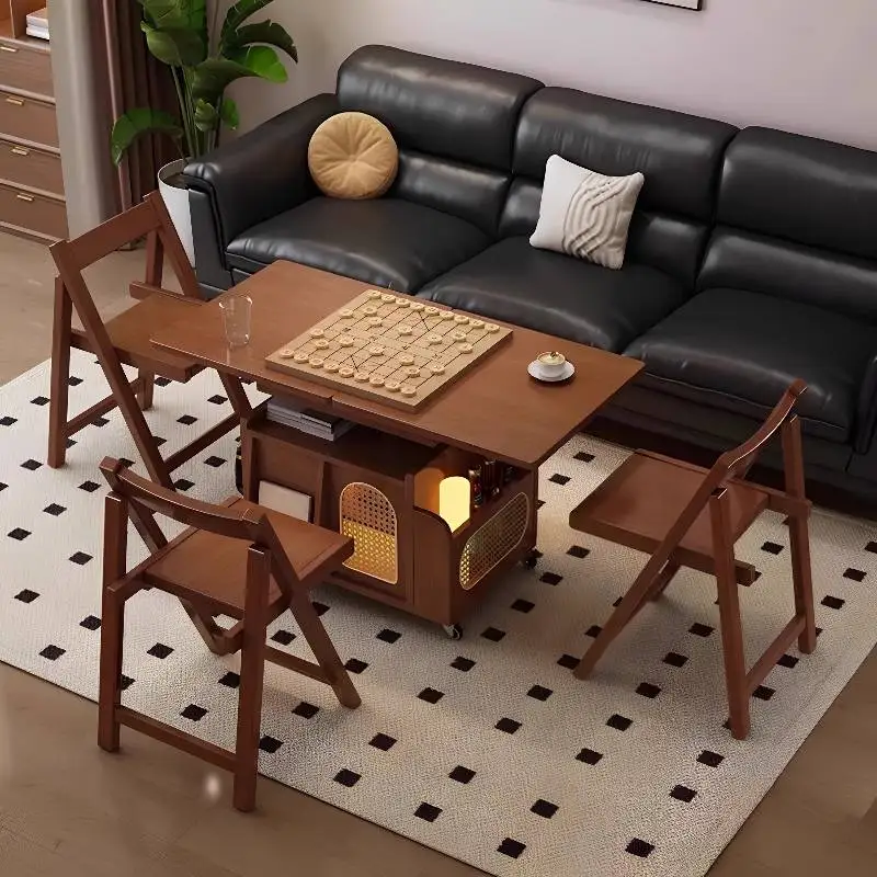 Extendable Coffee Table Multifunctional Hight Wooden Floor Center Coffee Table Home Mesa Lateral Stoliki Kawowe Home Furniture