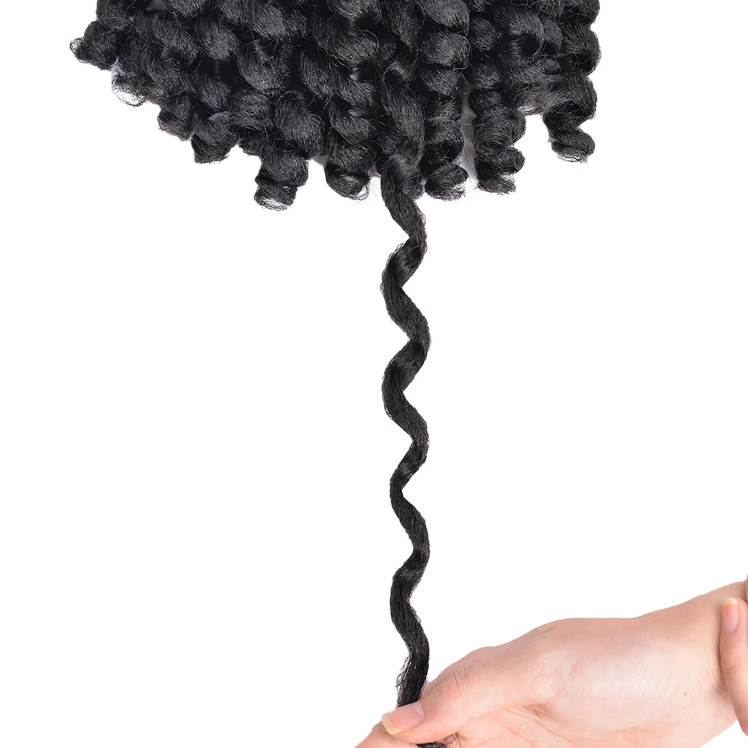 8inch Synthetic Ombre Jumpy Wand Curl Crochet Braids 20 Roots Jamaican Bounce Curl Crochet Hair Extension for Black Women