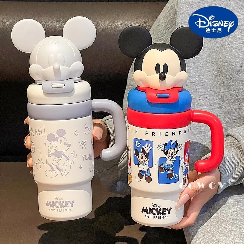 

Чашка-термос с Микки Маусом, мультфильм Диснея, аниме, аксессуары с принтом, кавайный термос, офисная чашка для льда, праздничный подарок