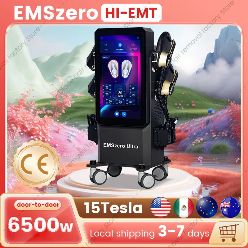 EMSzero machine slimming RF EMS body shaping NEO slimming body shaping muscle enlargement 200HZ 6500W 15Tesla 4/5 handle salon