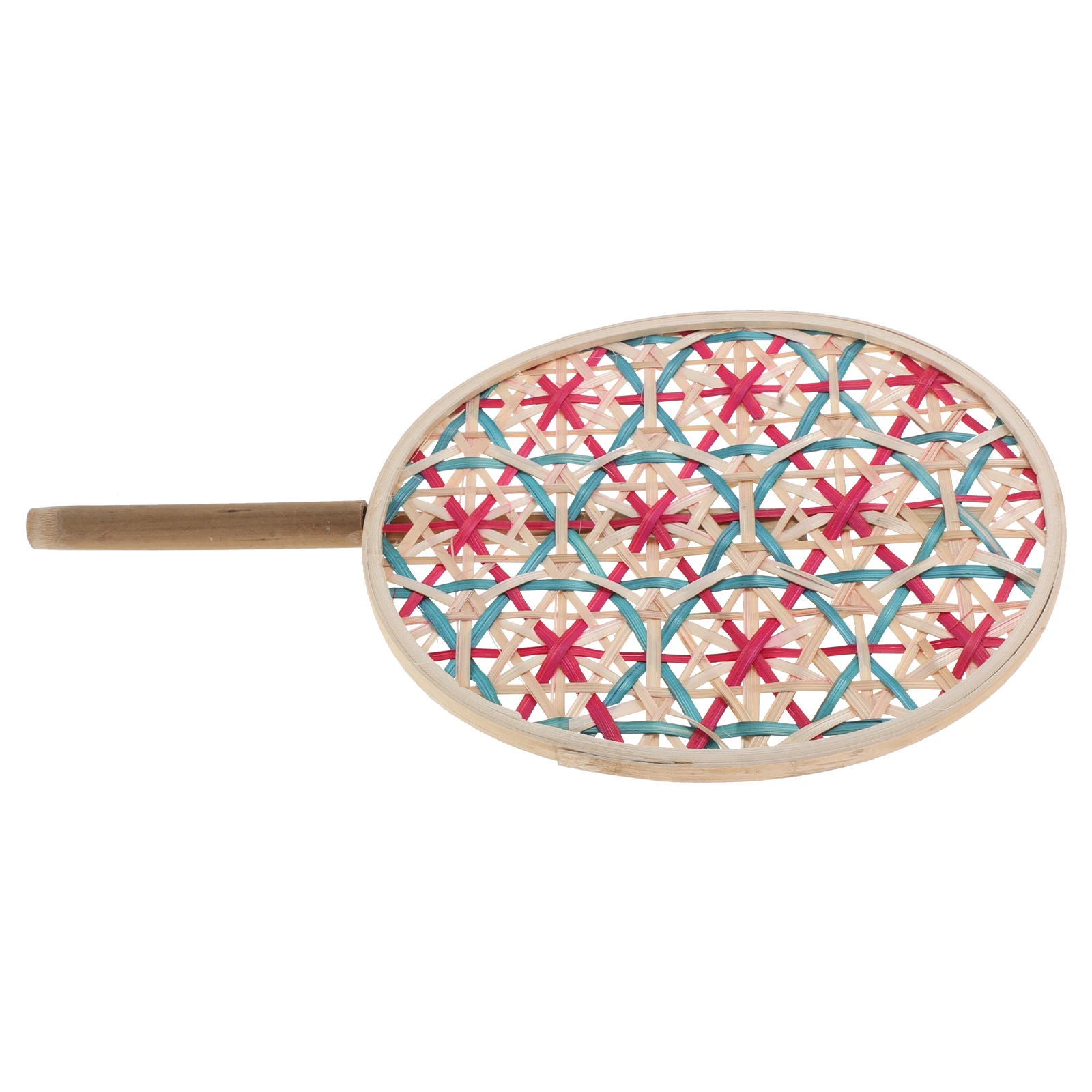 

Bamboo Fans Chinese Style Vintage Round Decorative Summer Cooling Handheld Fans Traditional Party Accessories
