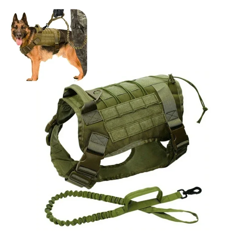 M/L/XL Tactical Dog Vest set Breathable Working Pet Dog Durable Nylon Kit Adjustable Size Training Dog Vest And Leash