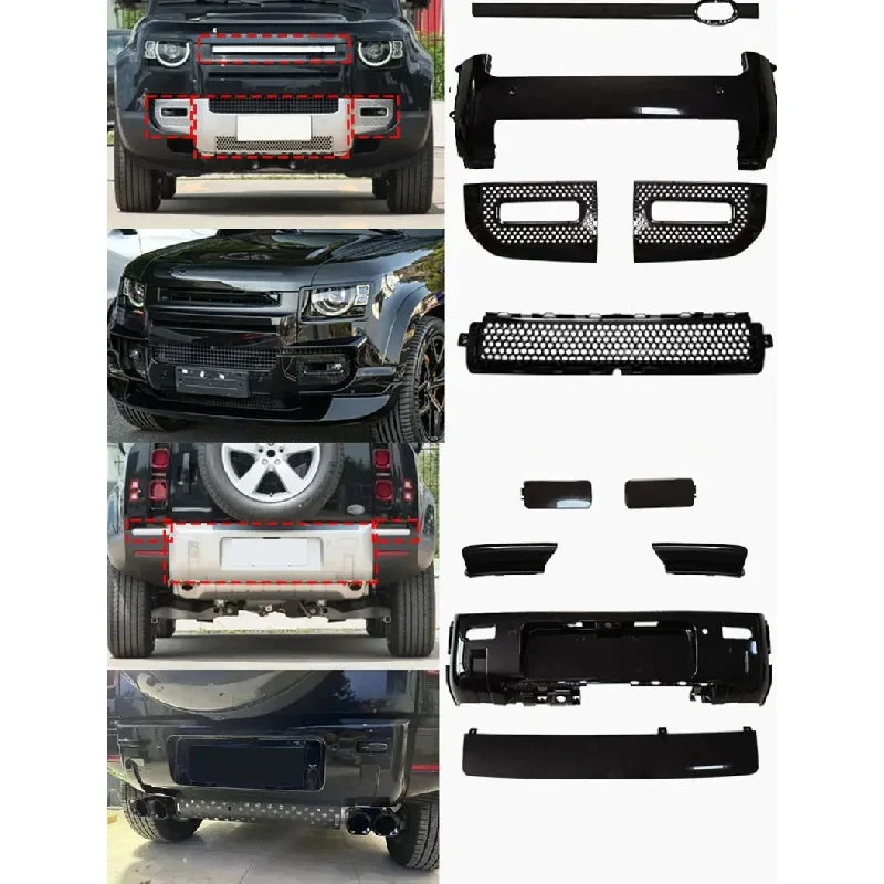 

Gloss Black Car Body Kit for 2020 Newest Model Front And Rear Bumper Kit 90/110/130 Style Auto Body Parts
