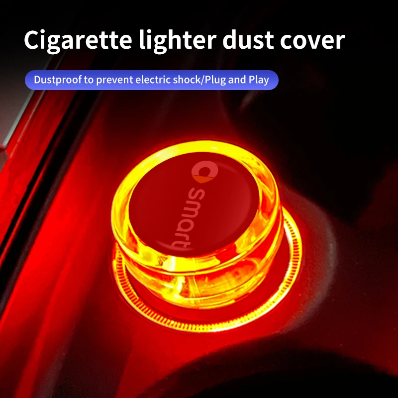 Car Dustproof Cigarette Lighter Power Socket Adapter For Mercedes Benz Smart Fortwo 451 450 453 EQ Forfour Coupe Cabrio ROADSTER