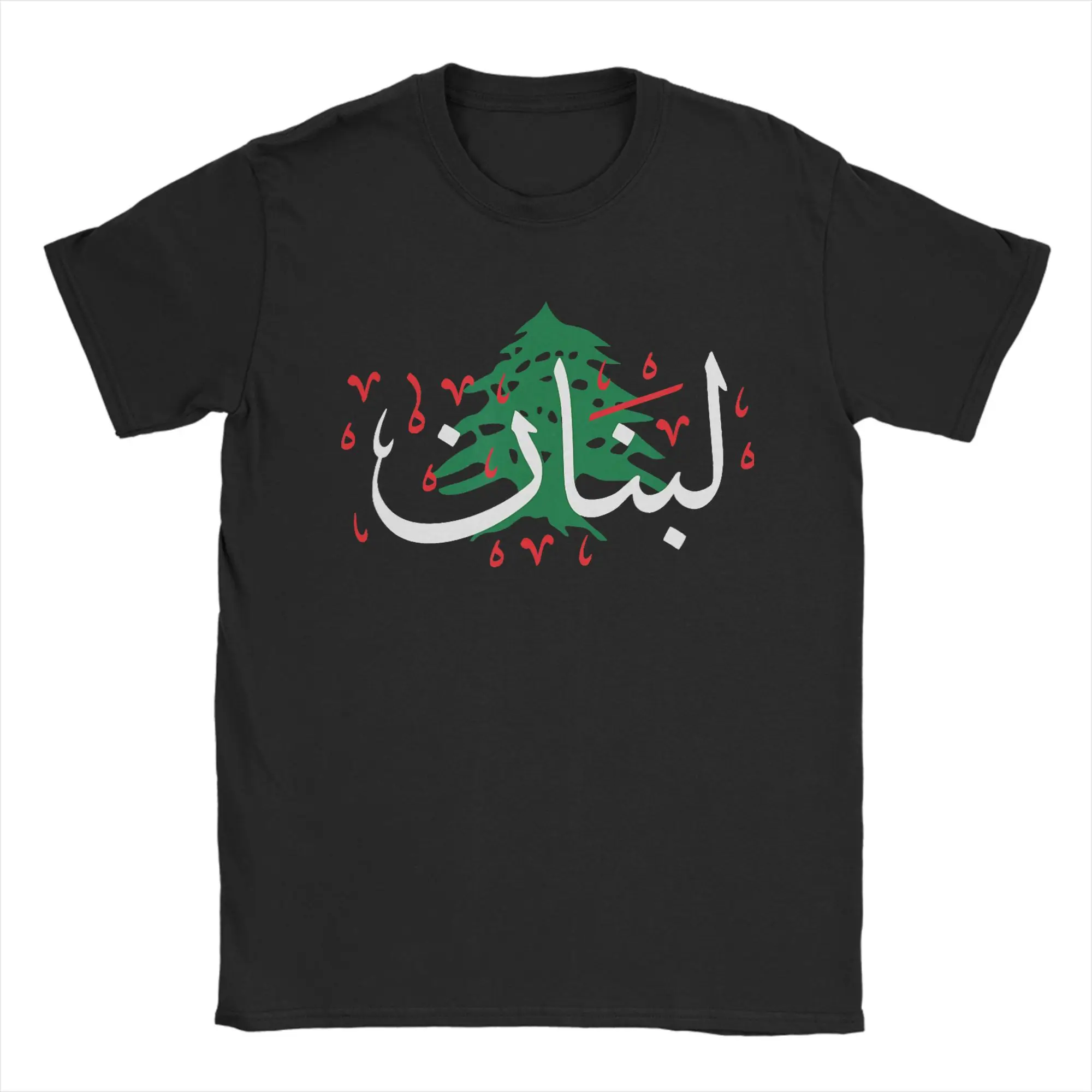 Men's Lebanon Flag Map T-Shirts  100% Cotton Tops Summer Y2K Funny Short Sleeve T-Shirt O Neck Harajuku Printed Tee Shirt