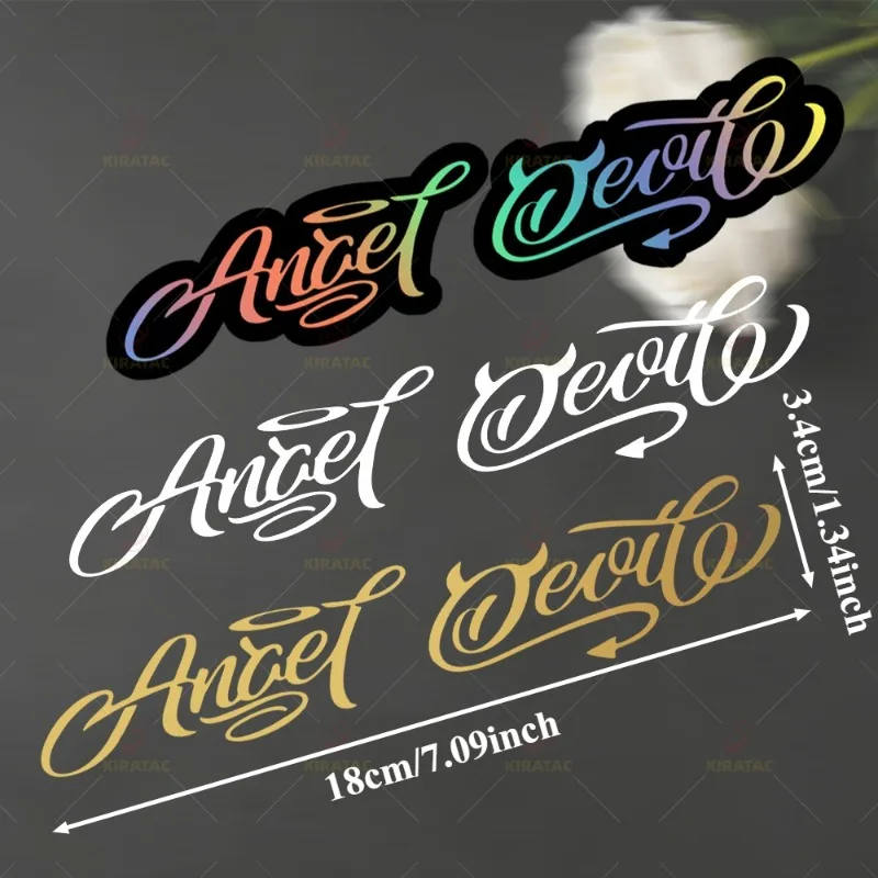 Angel Pattern Car Decal Decorative Sticker (2pcs/1 Set), Durable Type, Can Be Attached To Car Windows, Trunks, Doors
