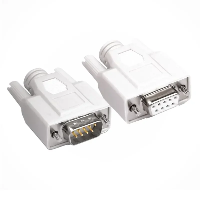 DB9 RS232 Welding Connector Male and Female Head 485 422 With Shell Soldering Type Serial Port Connector DIY PVC DB 9pin Adapter