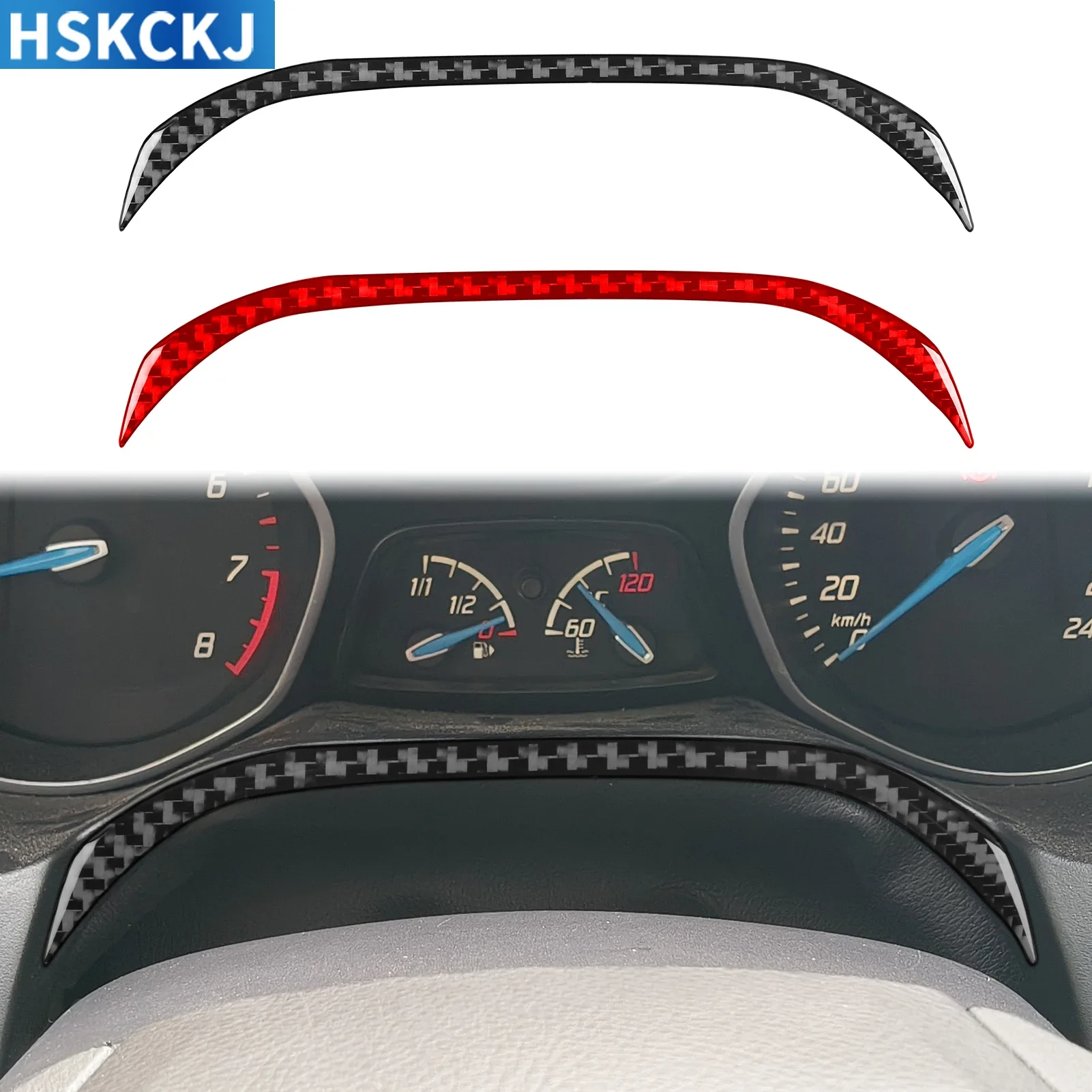 

For Ford Focus 2012—2018 Carbon Fiber Car Accessories Dashboard Speedometer Strip Panel Cover Trim Sticker Interior Modificatio