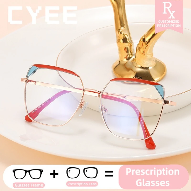 

CYEE Fashion Blue Light Blocking Eyewear Photochromic Myopia Customization Prescription Optical Eyeglasses Reading Glasses Women