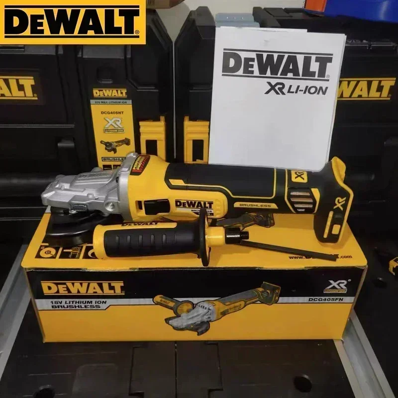 DEWALT Angle Grinder 18V Brushless Motor Cordless Cutting Machine 125mm Rechargeable Handheld Polishing Machine DCG405FN