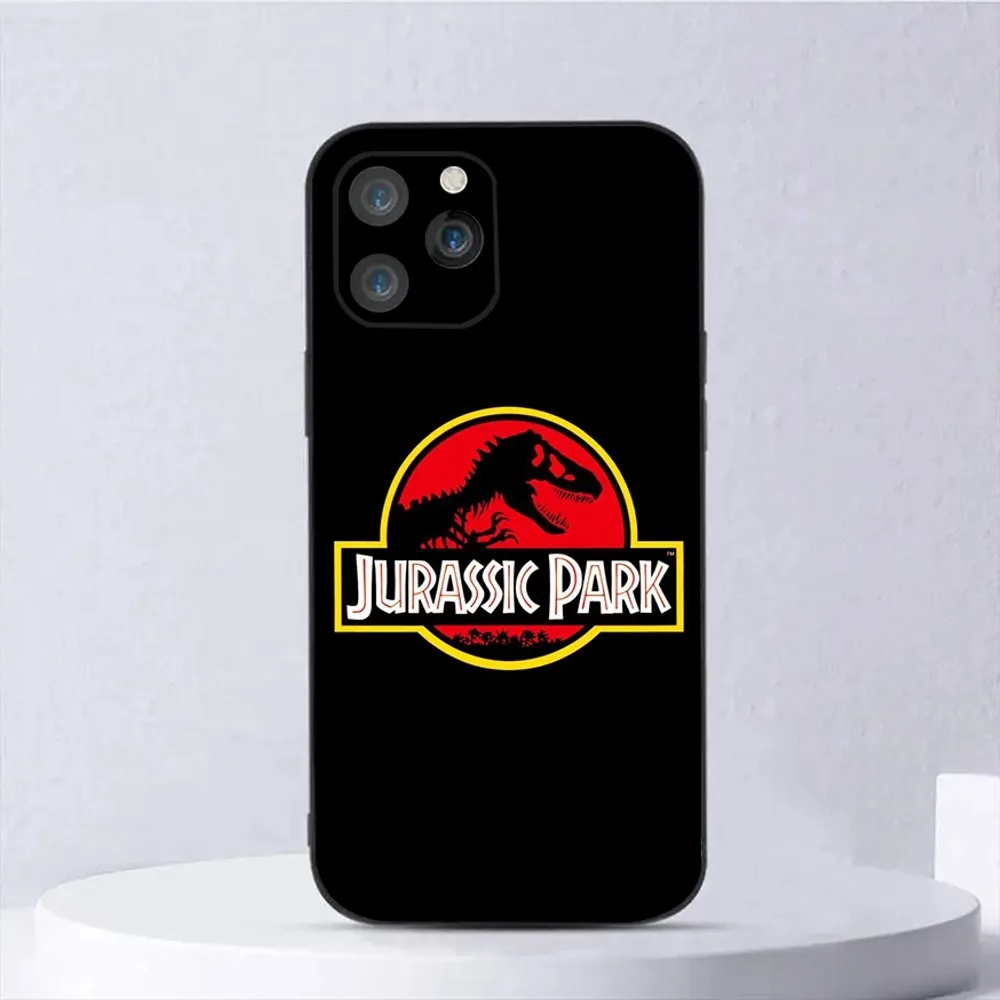 J-Jurassic Park Dinosaur World Phone Case For iPhone 15,14,13,12,11,Plus,Pro Max,XS,X,XR,SE,Mini,8,7 Soft Silicone Black Cover