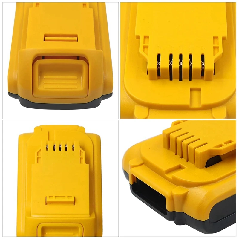 20 В, 5 ячеек, 18650, пластиковый корпус, запасные части для Dewalt, компактный аккумулятор Max 20 В DCB203 DCB201 DCB200, простой в использовании