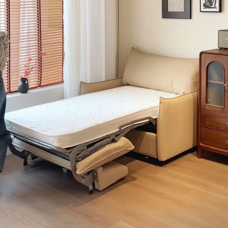 

High-end sofa bed with mattress foldable single multi-functional dual-purpose small apartment balcony study model