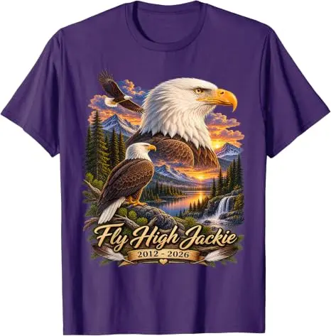 Fly High Jackie, Jackie und Shadow Weißkopfseeadler T-Shirt Y2k Lässige Grafik-Bekleidung Weißkopfseeadler Großer Bär Jackie und Shadow T-Shirt Geschenk – Detail 17