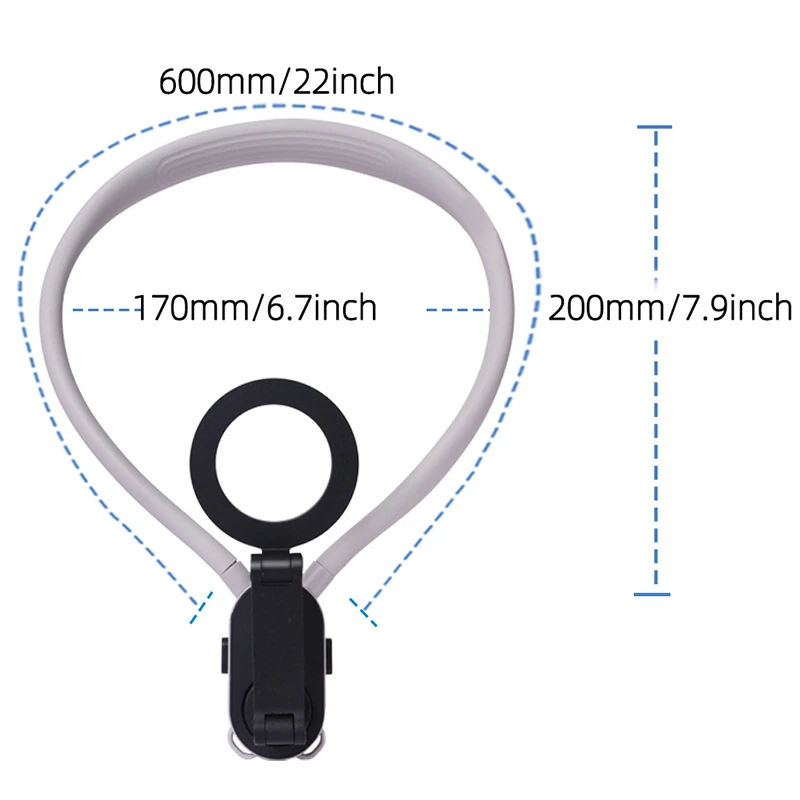 

New Magnetic Neck Hanging Neck Style Mobile Phone Holder Fishing Sports Camera First Person Perspective Fixed Chest Shooting