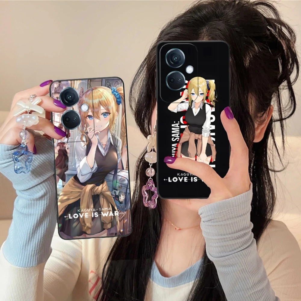 Kaguya Sama Hayasaka Mobile Phone Case for OPPO Find X5 X3 X2 A93 Reno 8 7 Pro A74 A72 A53 Black Soft Phone Cover Shell