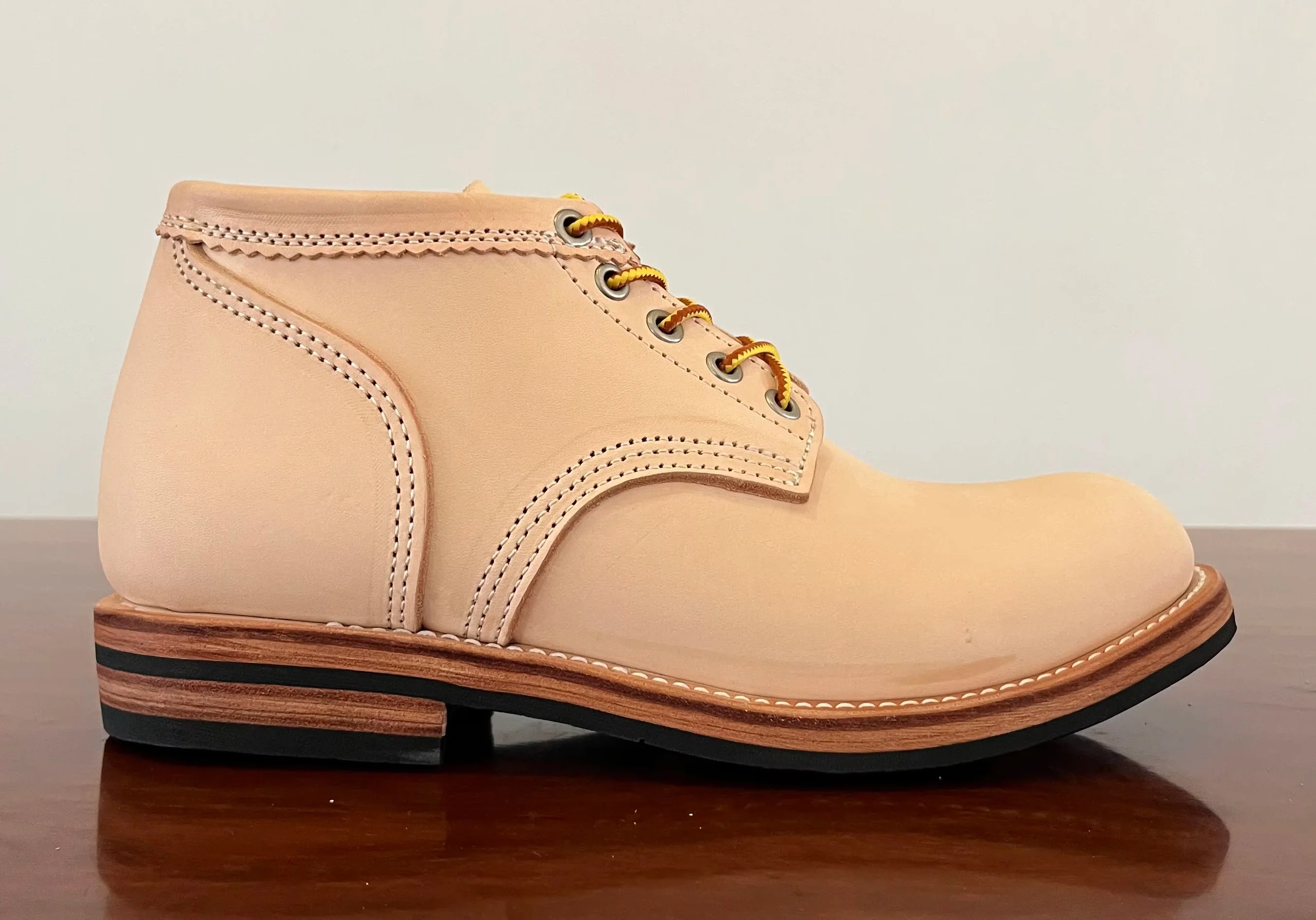 Men's Vegetable-tanned leather Work Boots  Motorcycle Outdoor Work Daily Wear Vintage Thick Sole Western Casual Ankle Boots V600