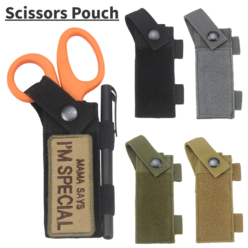 Portable MOLLE Scissors Pouch Portable Shears Sheath Hanging Bags Emergency Medical EMT EDC Emergency Survival Tools Holster