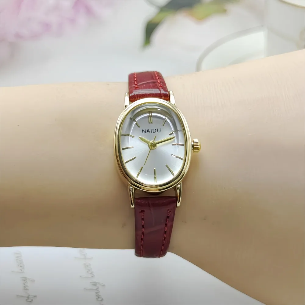 Fashion Brand Women Oval Dial Watch Luxury Leather Strap Quartz Watch Gift Ladies Wristwatches Relojes Para Mujer Wholesale view 5