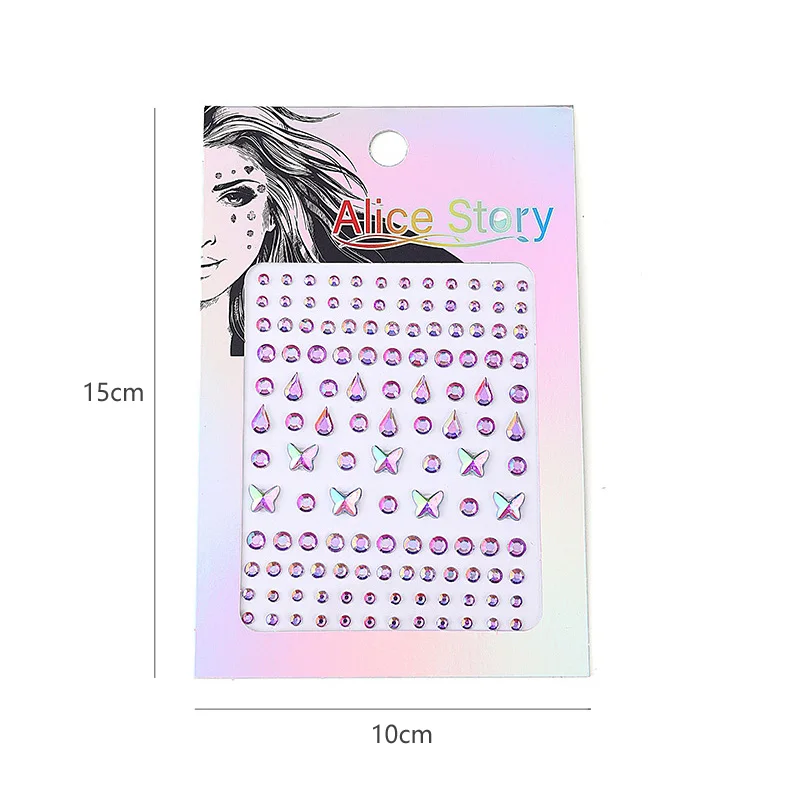 Multicolored 3D Diamond Stickers for Kids Face Nail Makeup Decoration Self-adhesive Gemstones DIY Sticker