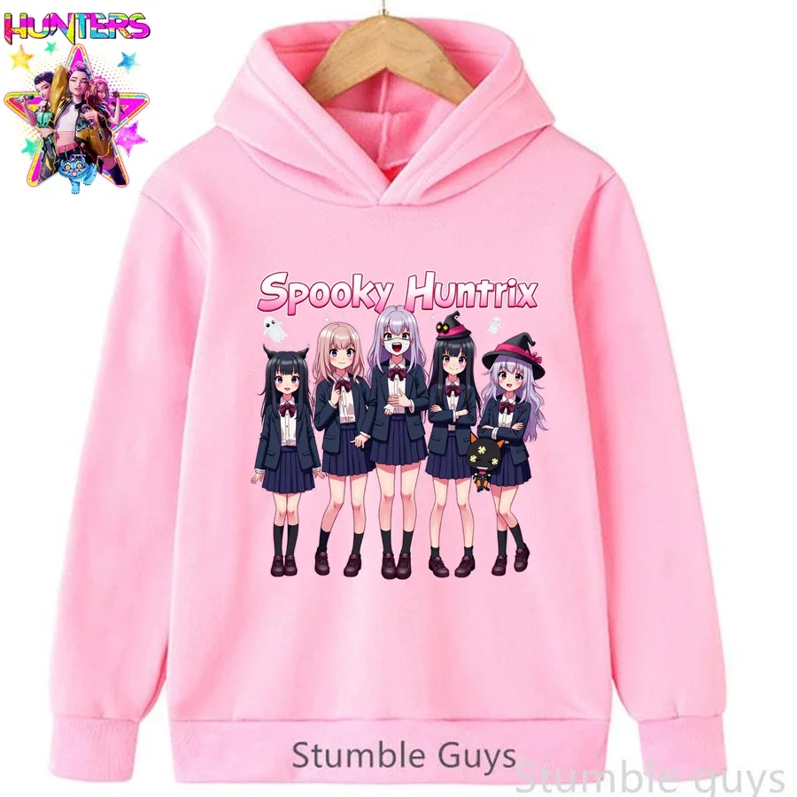 

Anime Kpop Demon Hunters Kids Hoodie Autumn Winter Boys Girls Cartoon Game Clothes Halloween Gift Comfortable Daily Sweatshirt