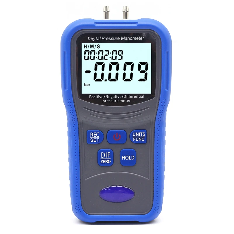 

Manometer, professional barometer, differential pressure gauge, dual port gas pressure tester