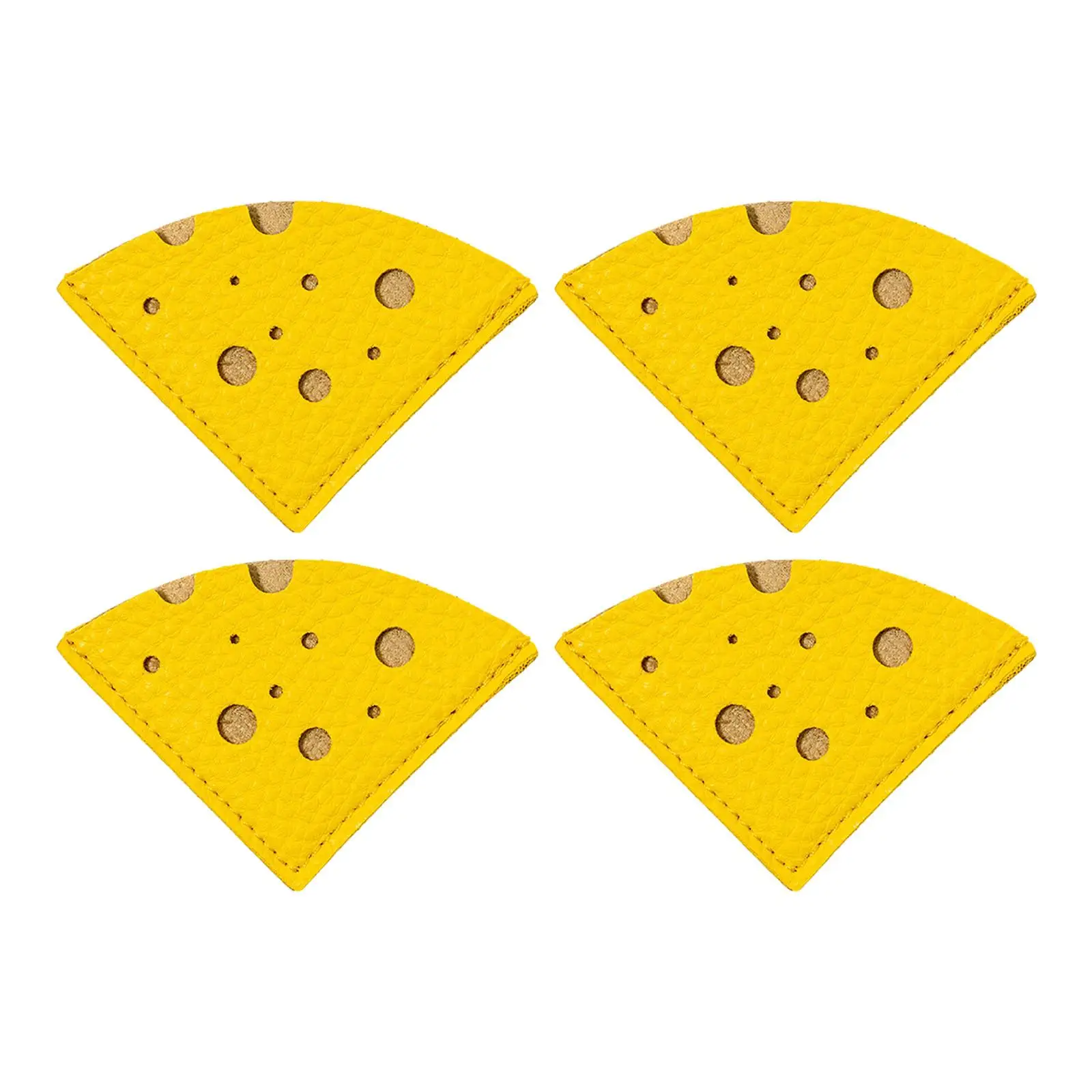 Lot de 4 marque-pages d'angle 7,8x5,8 cm, design fromage mignon et durable, pinces à pages pour l'école, la maison, les enfants, les adultes, le bureau, cadeaux pour les amateurs de livres