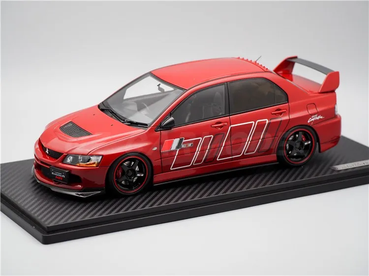 IG 1:18 Lancer Evolution EVO IX MR CT9A Red JDM Simulation Limited Edition Resin Metal Static Car Model Toy Gift