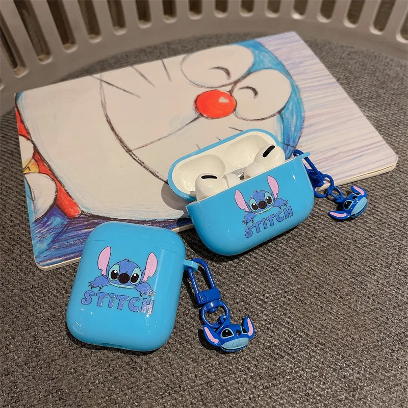 Disney Stitch Angel Cover for Apple AirPods 1 2 3 3rd Case for AirPods Pro Case Cute Cartoon Pendant Earphone Case Accessories