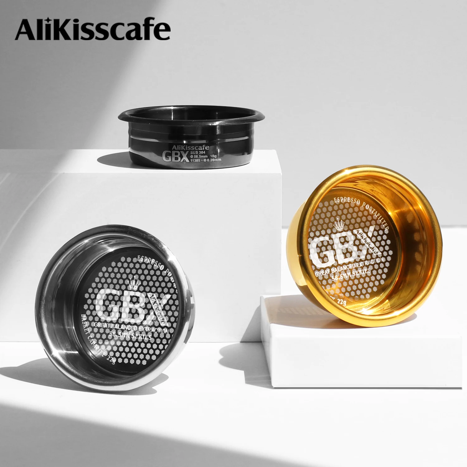 AliKisscafe Kaffeefilterkorb 51mm 54mm 58,5mm Präzisionsfilter für Delonghi Breville Siebträger Espresso-Zubehör Barista-Werkzeuge