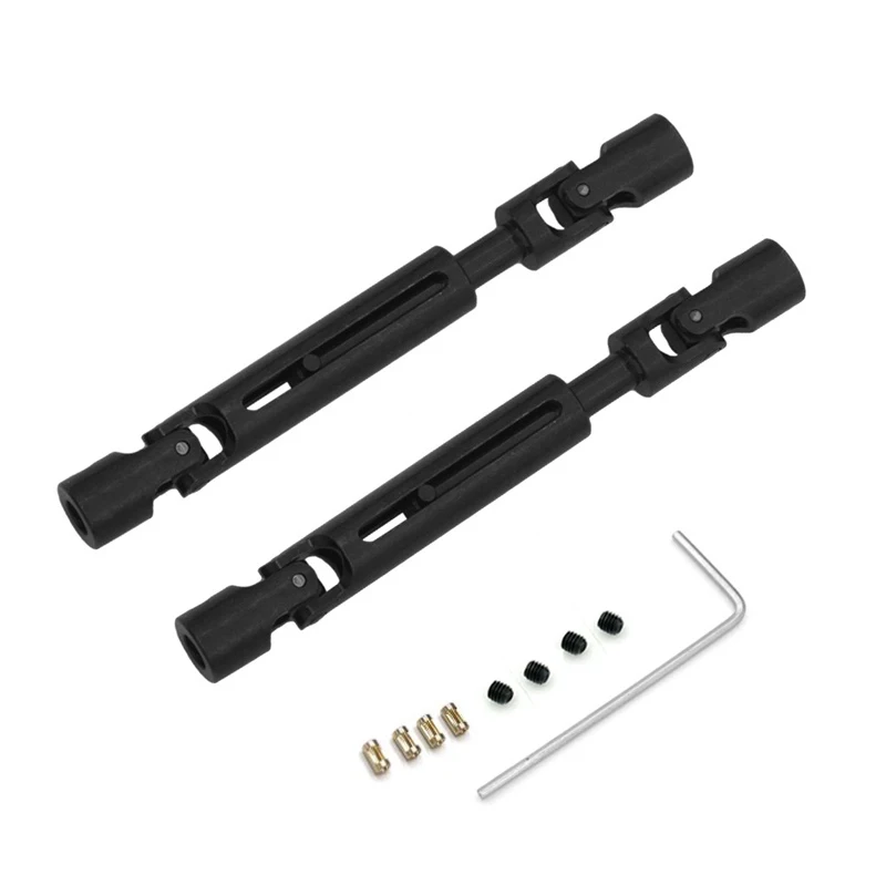 MN82 LC79 MN78 Steel Drive Shaft CVD Driveshaft With 3Mm To 4Mm Shaft Sleeve For MN-78 Cherokee MN 82 1/12 RC Car Metal Upgrade