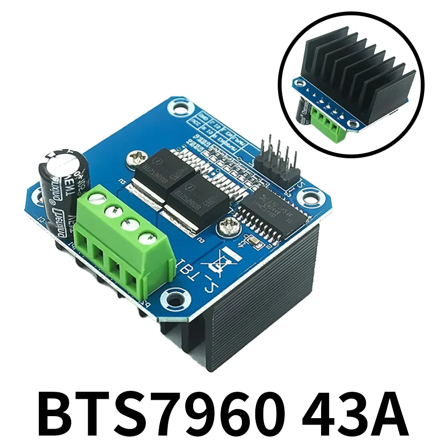 Double BTS7960 43A H-bridge High-Power Motor Driver Module DIY Smart Car Current Diagnostic Current Limiting Control For Arduino