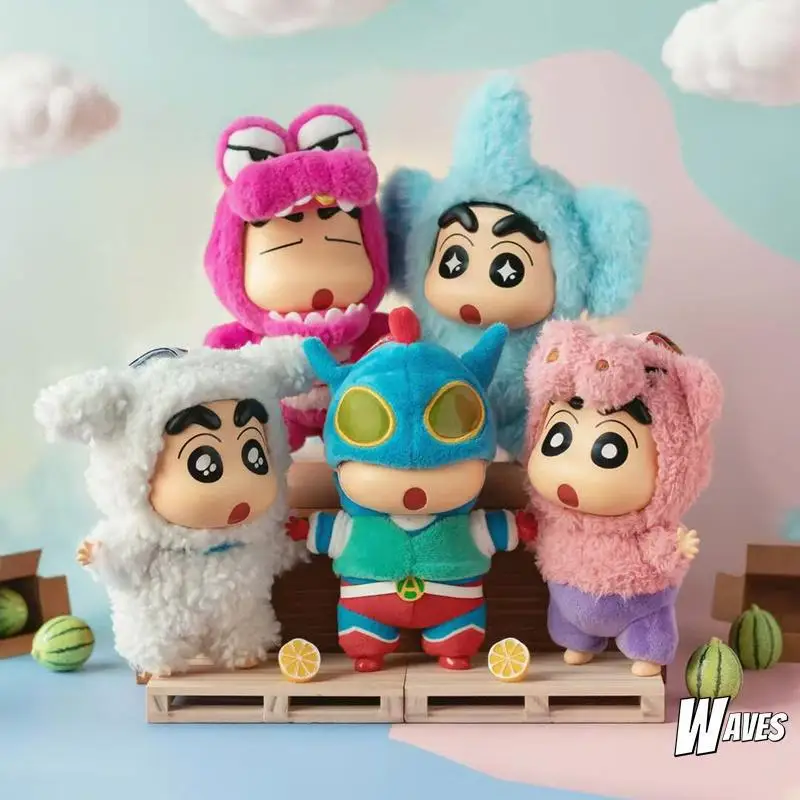 New 15cm Anime Crayon Shin-chan Action Figures Outfit Change Party Vinyl Plush Doll Toys Figurines Ornament Girls Fans Gift