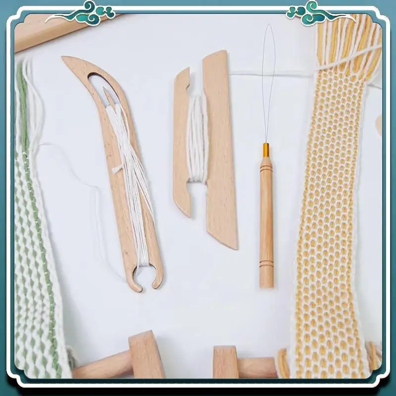 Kit de lanzadera para tejer en el tobillo biselado de madera profesional de primera calidad, herramientas de telar para tejer para accesorios de tejido