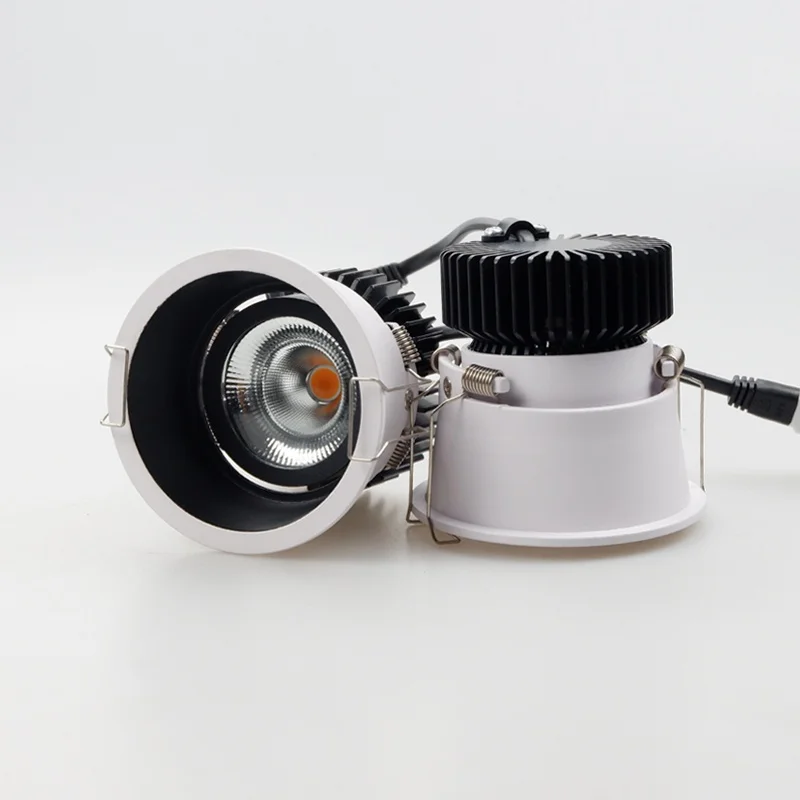 Faretti per illuminazione interna commerciale antiriflesso profondi a LED da incasso a soffitto 55MM 75MM 95MM