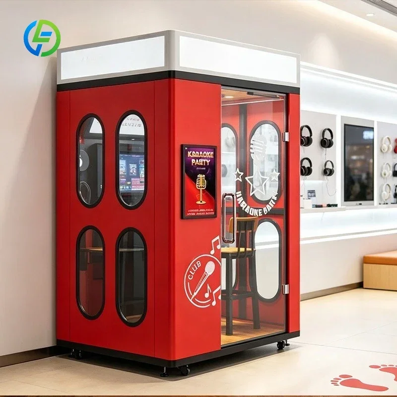 FL Customized Karaoke Vending Machine ODM OEM Available Self-service Mini KTV Booth With Adjustable Audio