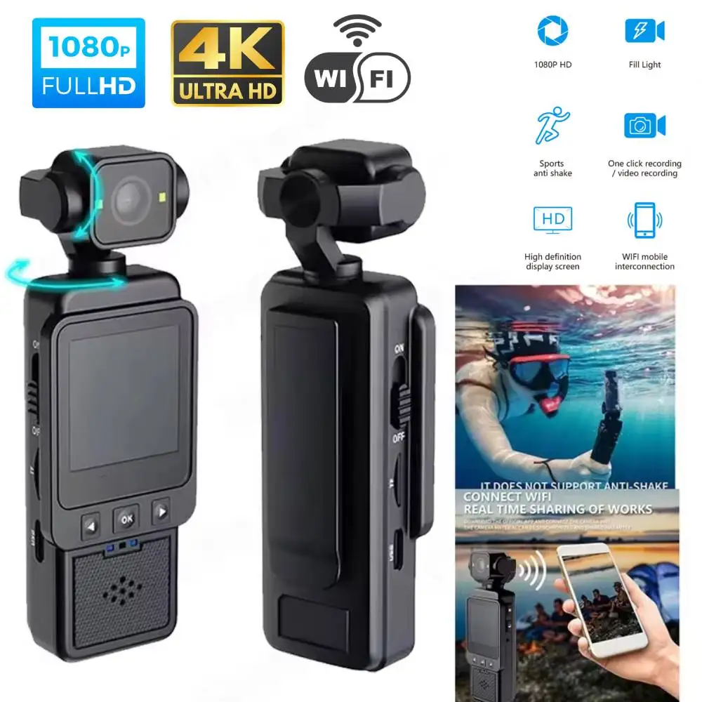 AliExpress APWIKOGER Portable 1080P WiFi Sports Wearable Camera Travel Bicycle Driver Recorder Mini Sports Cam for Motorcycle and Vlogging