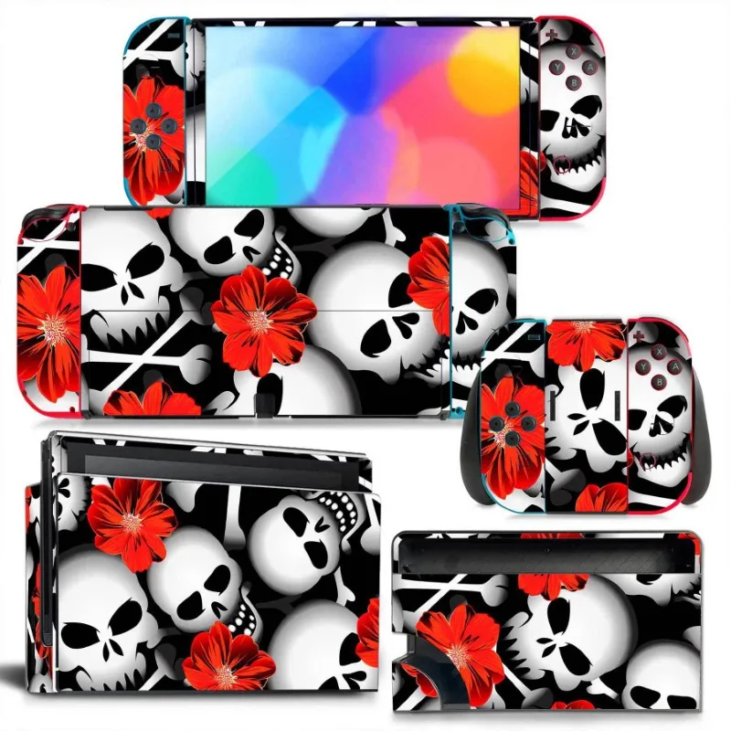 For Nintendo Switch Case OLED Accessories Transparent Cases Illustration Sticker Full Sets For Switch Accessories Console Games