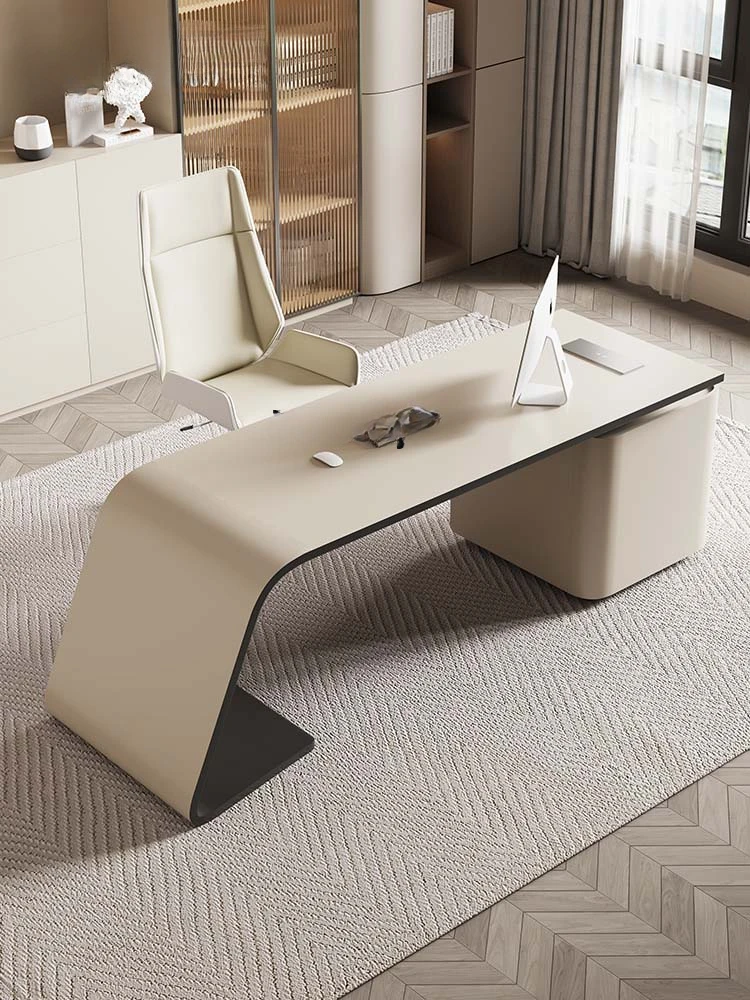 Paint Light Luxury Boss Desk Modern Minimalist Design Office Desk and Chair