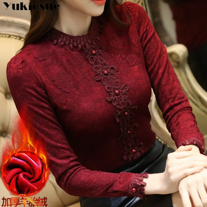 

2022, модные весенние женские рубашки с длинными рукавами, кружевная блузка, рубашка, тонкая элегантная одежда, сексуальная полая кружевная рубашка, женские топы