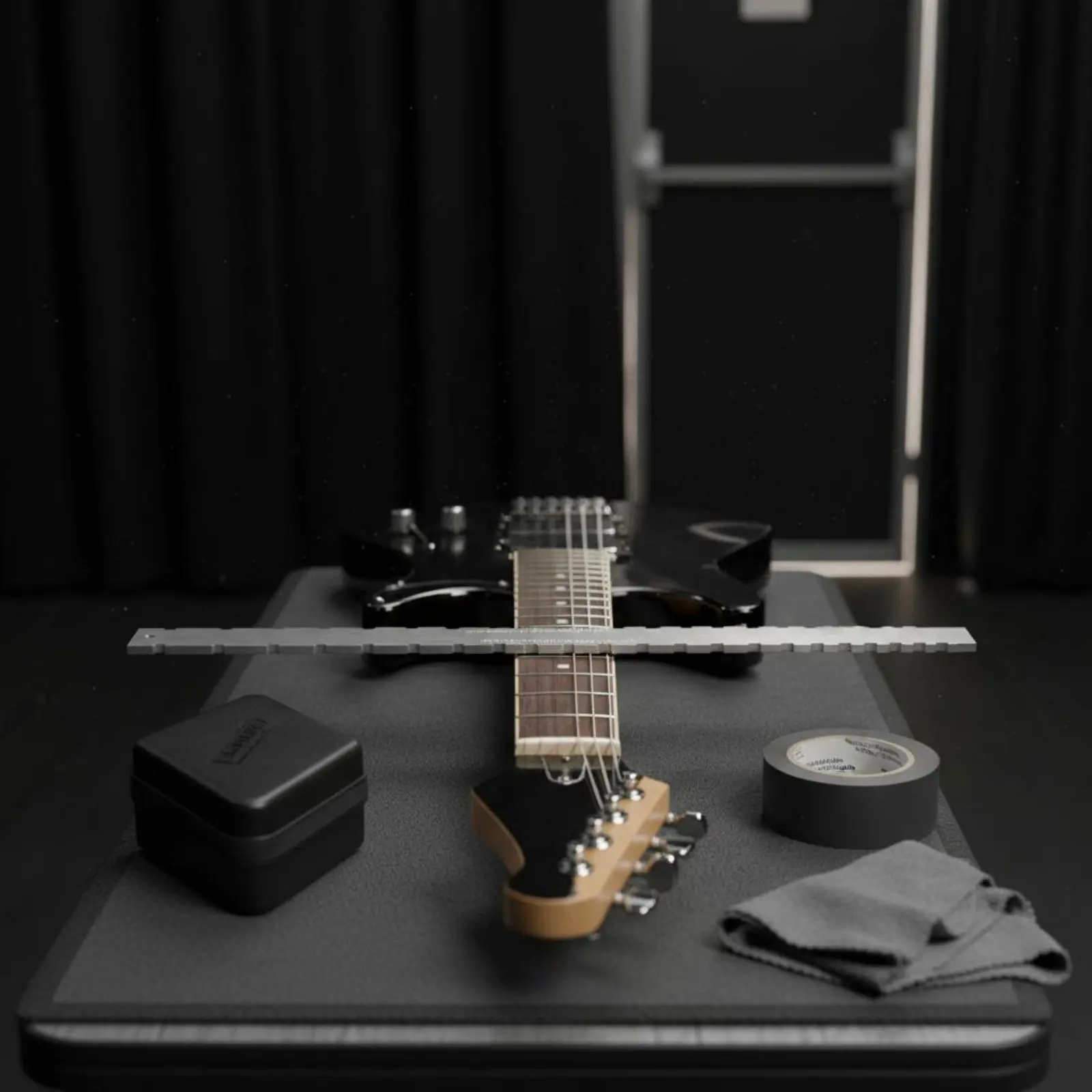 

Guitar Neck Notched Straight Border Double Scale Guitar Neck Relief Tool Notched Fret Notched Leveler Aluminum Alloy