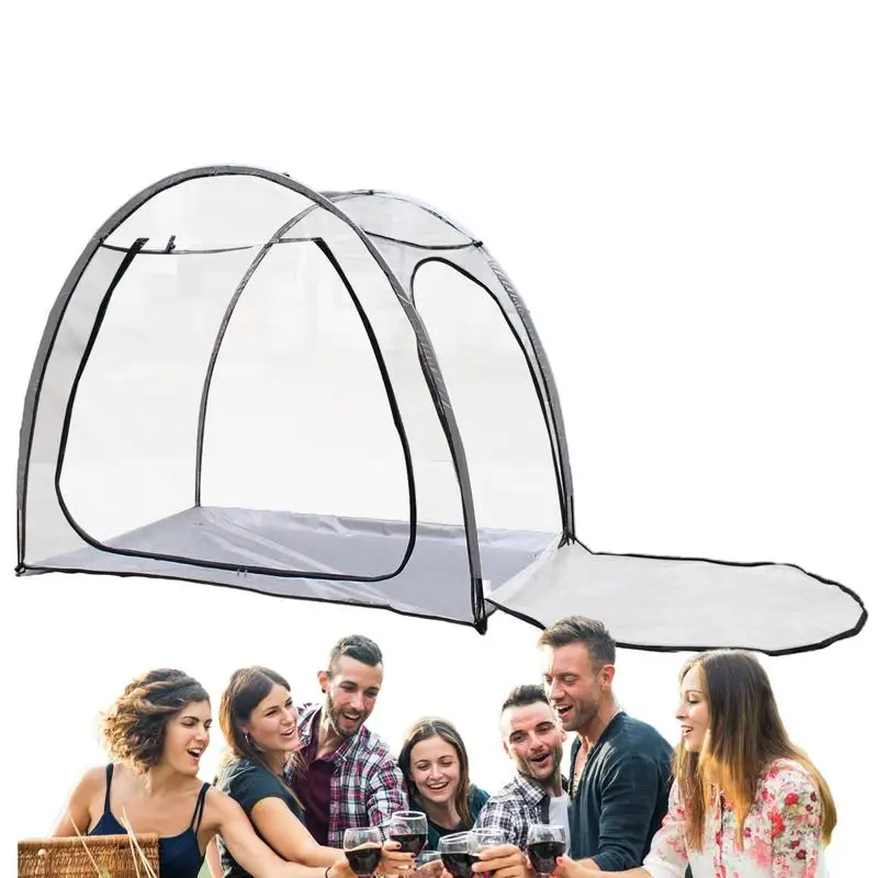 Clear Tent Outdoor Camping Screen House With 2 Doors 360 Degree Panoramic Window Camping Screen House Cold Proof Spherical Tents