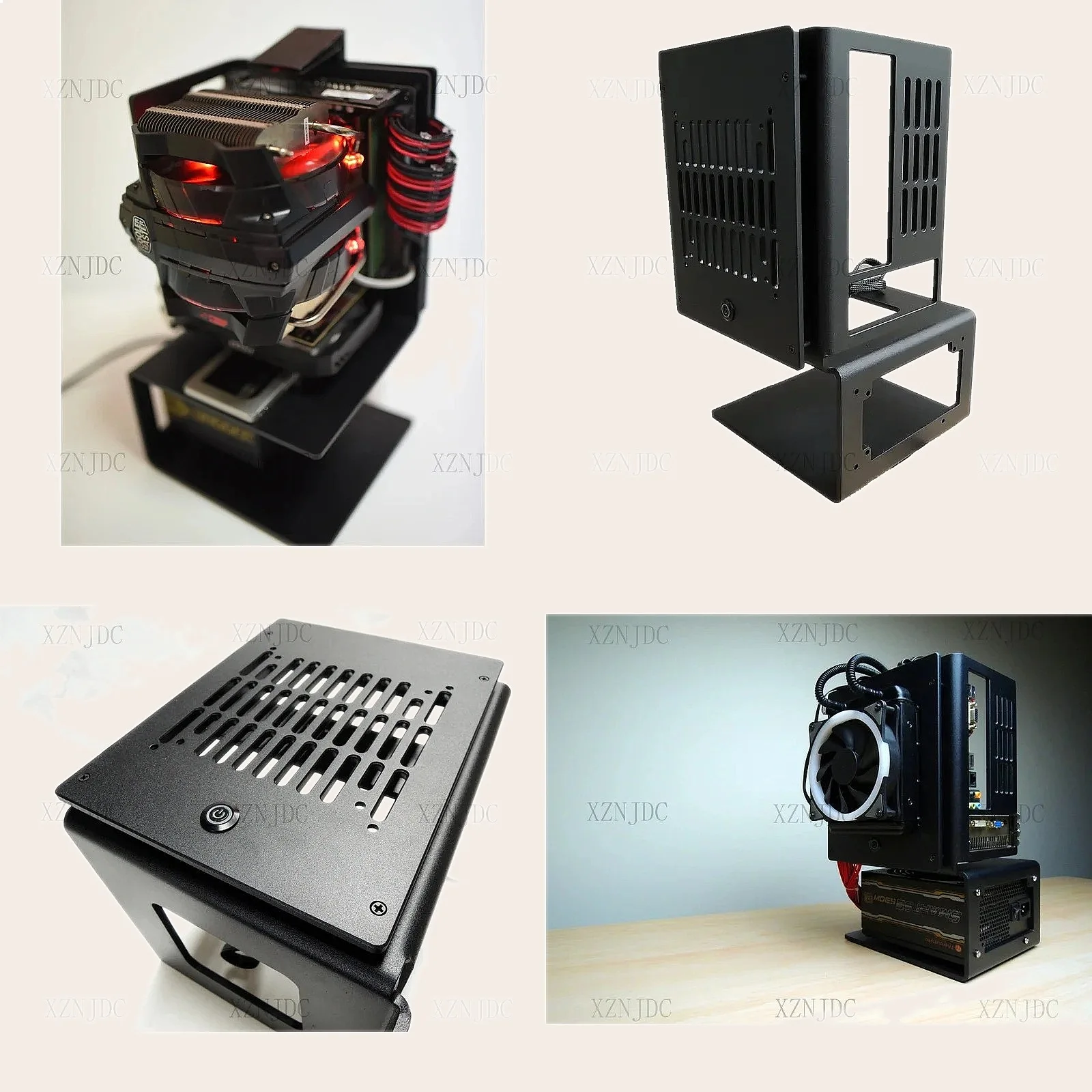 Mechanical Cool JXK-J1 All Aluminum Open ITX Computer Case SFX ATX Support