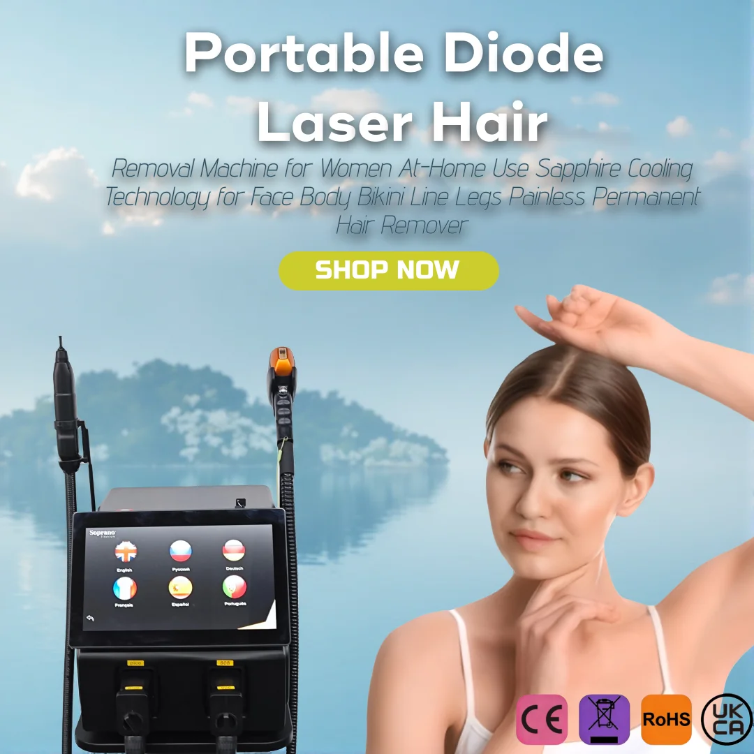 

Новейший диодный лазер Soprano Titanium Ice Platinum 2-в-1 (2026 г.), 4 длины волны (755, 808, 940, 1064 нм) с мощностью 4000 Вт, безболезненный