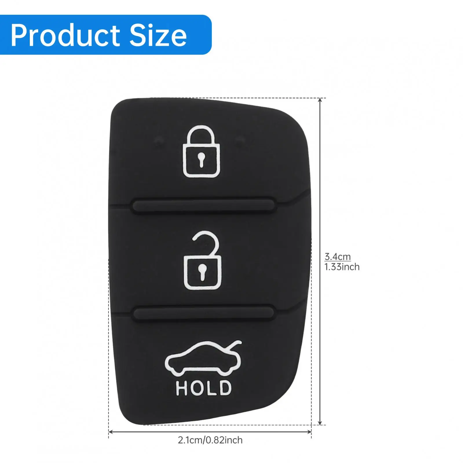 Key Fob Cover Keyless Entry Remote Control Flip Car Key Fob Case Insert Keypad Fit for Hyundai Santa Fe Sport 2013 - 2019